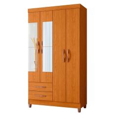 Guarda Roupa Âmbar Solteiro 4 Portas com Espelho Albatroz Moveis