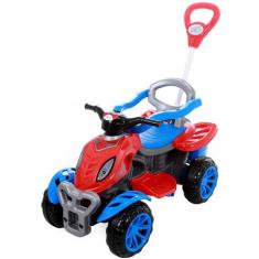Carrinho Infantil Passeio e Pedal Quadriciclo 2 em 1 - Spider Homem Ar