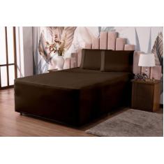 Lençol Luva Box Malha Gel Com Elastico Solteiro  - DJB Enxovais, Marro