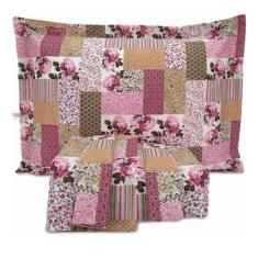 Jogo de Lençol Queen em Percal Estampado 100% Algodão com Elástico + 2