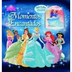 Princesas - Momentos Encantados - Livro de Historias e Globo de Glitte