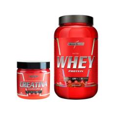 Creatina Mono-hidratada Integralmédica Hardcore - 300g + Whey Protein 