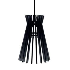 Luminária Teto tipo Pendente HAVANA MDF - Completa - Cor: Preta - LENO