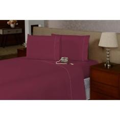 Lençol Queen 3 Pçs Ponto Palito Percal 180 Fios - 40 CM DE ALTURA - Ra