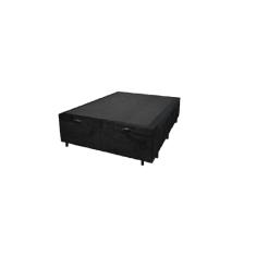 Cama Box Baú Viúvão Blindado Suede Preto Com 128Cm de Largura
