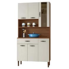 Armário De Cozinha Completa Golden Nogueira/Off White