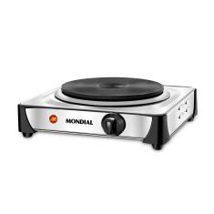 Fogão Elétrico Portátil Mondial Fast Cook FE-04 1000W com Chapa de Ferro Fundido Inox 220V