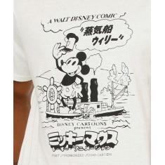 Camiseta Masculina Estampa Mickey Manga Curta Disney