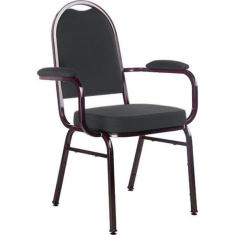 Cadeira Com Braços Para Auditórios Linha Hotel Marrom