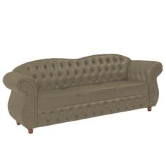 Sofá Chesterfield Merlo 3 lugares 2M - Suede Nude / Decoração, recepçã