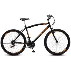 Bicicleta Colli Cazelle CB500 Aro 26 Grip Shift Quadro 18, Preto/Laranja