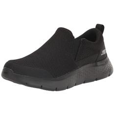 Skechers Tênis masculino Gowalk Flex-Athletic sem cadarço casual com espuma resfriada a ar, Preto, 42