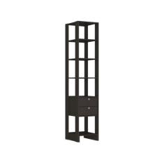 Estante de Livros 40cmx200cm 2 Gavetas 4 Prateleiras - Emovell, Grafit