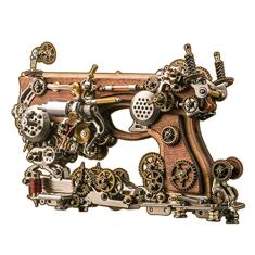 Montado Quebra-cabeça de design de besta a vapor 3d quebra-cabeça de metal pode disparar cinto de couro pequeno quebra-cabeças 3d quebra-cabeça quebra-cabeça quebra-cabeça de artesanato Engraçado