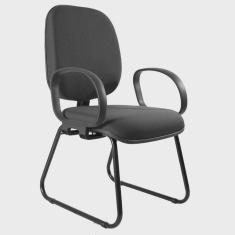 Cadeira Escritório Interlocutor Diretor Estofada Anatômica Sky com Braço Corsa Metal Wood Design