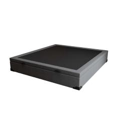 Base para Cama Box Casal Martin Premium com Baú Linho (47x138x188 cm) Cinza