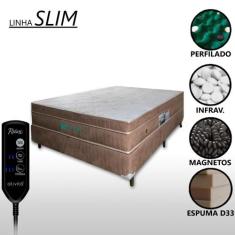 Cama Box Casal Magnético D33 Com Massageador e Controle (1,38 x 1,88 m