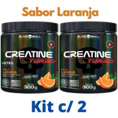 Kit 2X Creatina Monohidratada Creatine Turbo Black Skull 300g - Energi