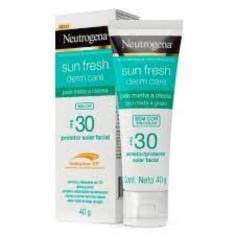 Protetor solar 40g facial neutrogena sun fresh derm care sem cor fps 30