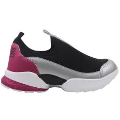 Tênis Infantil Via Vip Menina Neoplex- Preto/ Amora