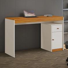 Escrivaninha 120cm 1 Porta 1 Gaveta Madrid Mavaular Off White/naturalle