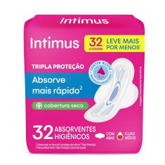 Absorvente Externo Intimus Tripla Proteção Seca com Abas 32 unidades