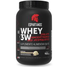 Whey Protein 3W 900G - Espartanos,  Baunilha