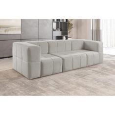 Sofá Modular 3 Lugares Bouclé - Zurc Decor