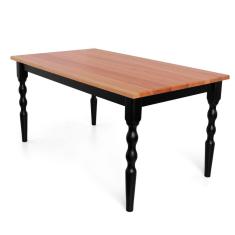 Mesa Retangular Pés Torneados Madeira Maciça 6 Lugares Gardênia Espresso Móveis Preto/Marroml