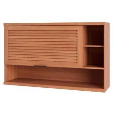 Armário Aéreo Cozinha Modulado Thela Macadâmia Nicho 1 Porta Ripada 12