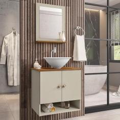 Gabinete Banheiro Deli Cuba Lume Bco Torneira Val Click Inox - Loja Do