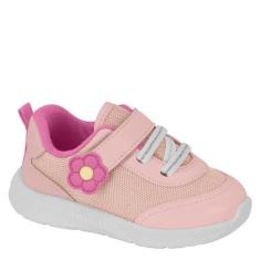 Tênis Coturno Meia Infantil Menina Knit Molekinha 2723.119, Rosa, 17