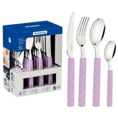 Faqueiro Tramontina Bliss Lavanda 16 Peças - 29899139, Roxo e Branco, 