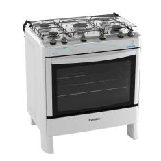 Fogão Esmaltec Ágata 5 Bocas Branco, Branco, Bivolt