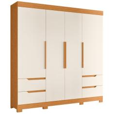 Guarda Roupa Casal Vivacce 4 Portas e 4 Gavetas - Móveis Albatroz