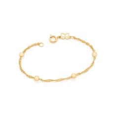 Pulseira Rommanel Infantil Folheada Ouro 18k - 14cm
