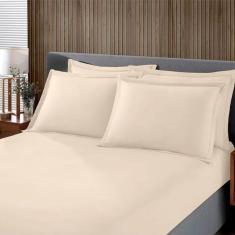 Jogo De Cama Buettner Queen Malha Liso 3 Peças Image Perola