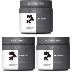 Kit com 3 x creatine creatina monohidratada pote 300g - max titanium
