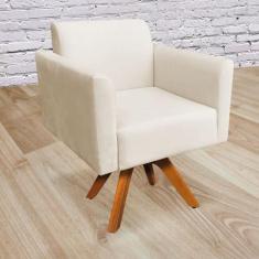 Poltrona giratoria marisa suede bege bas - DRossi