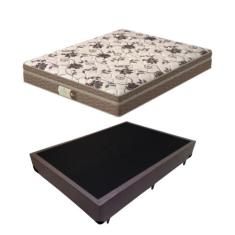 Cama Box Casal e Colchão Style Espuma Probel Marrom