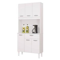 Cozinha Ambiente Kit Cassia 6 Portas Branco - Poquema