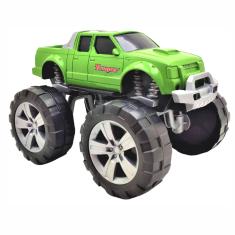 Brinquedo Caminhonete Pick-Up Trooper Carrinho Roda Grande Usual Brinquedos Verde
