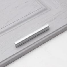 Armário de cozinha alças de armazenamento armário guarda-roupa cômodas cromo preto prata maçaneta da porta gaveta puxa botões ferragem, 201,96mm prata