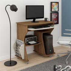 Mesa Para Computador Com Porta CPU Artely 160 Cor Pinho com Off White
