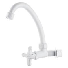 Torneira Para Cozinha Herc 2735 Parede 1/2-3/4 Branca Bica Movel Sm