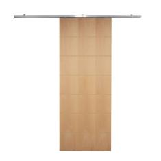 Porta De Correr P- Verniz Frisada Kit Alumínio F09 - 210x110