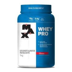 Whey Pro 1Kg - Max Titanium, Morango