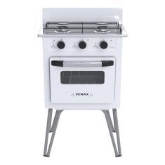 Fogao a Gas 2 Bocas com Forno Venax Gemini Vetro Branco