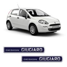 Par De Emblemas Adesivo Fiat Punto Design Giugiaro Resinado - SPORTINO