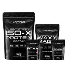 Kit Whey Iso X Protein 2Kg + Creatina 100g + BCAA 100g + Waxy Maize Su